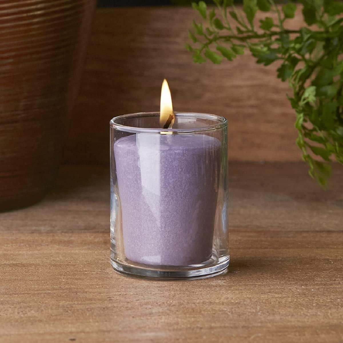 English Lavender Scented Beeswax Votive Candles, 20-Hour Burn