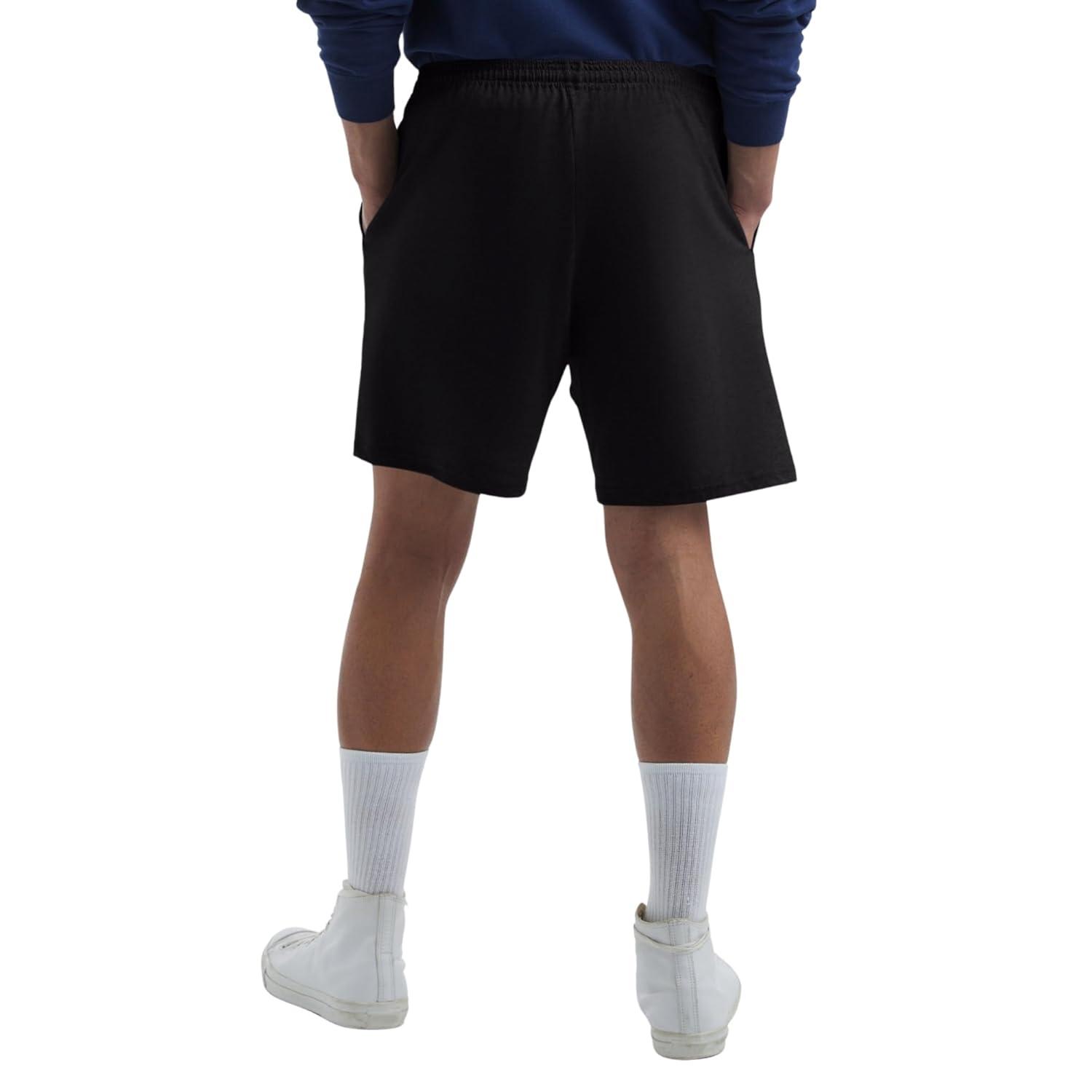 Hanes Men's Essentials Cotton Shorts With Pockets, 7.5" Inseam, Sizes S-4XL
