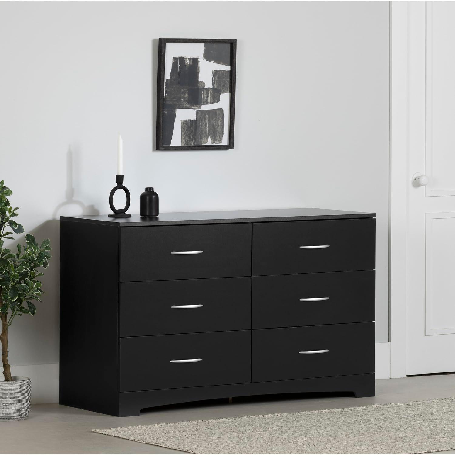 South Shore Step One, Contemporary Dresser,  Black