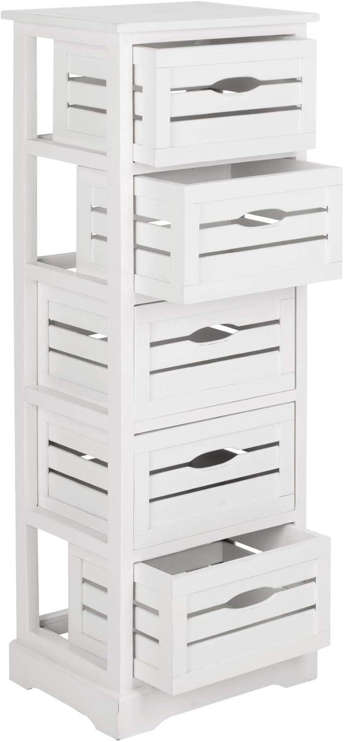 Samara 5 Drawer Cabinet - AMH5714 - Distressed Black - Safavieh Couture