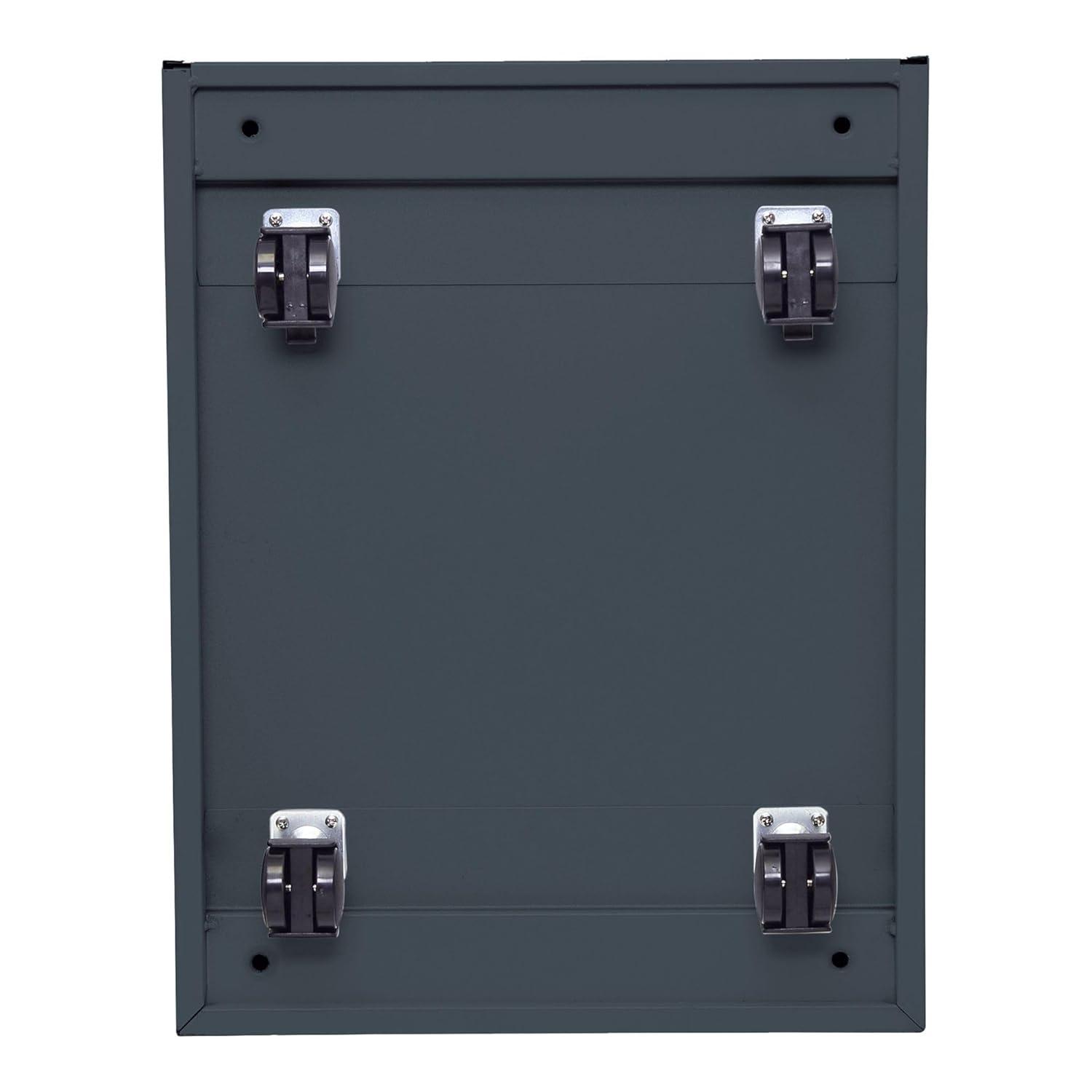 Alera 3-Drawer Lockable Steel Pedestal File Cabinet, Charcoal
