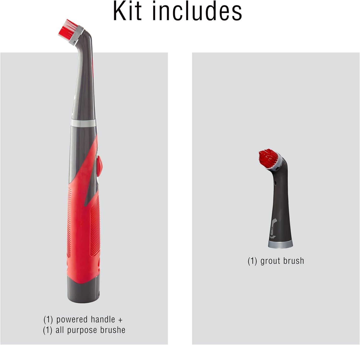 Rubbermaid Power Scrubber with 1 All-Purpose Scrubbing Head and 1 Grout Scrubbing Head