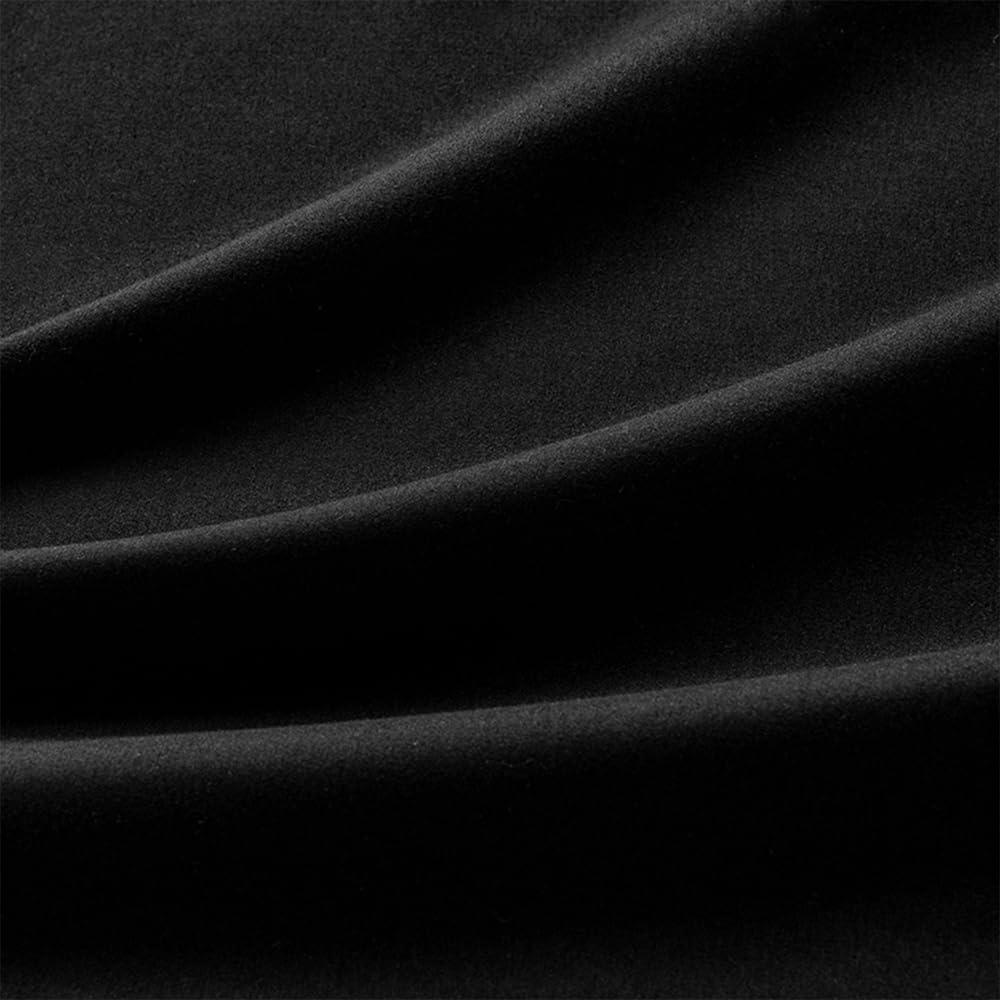 Grace Linen Ruffle Pillow Shams Standard Size Set of 2, 20X26 - Microfiber Soft & Breathable & smooth - Ruffle Pillowcases 20X26 - Black