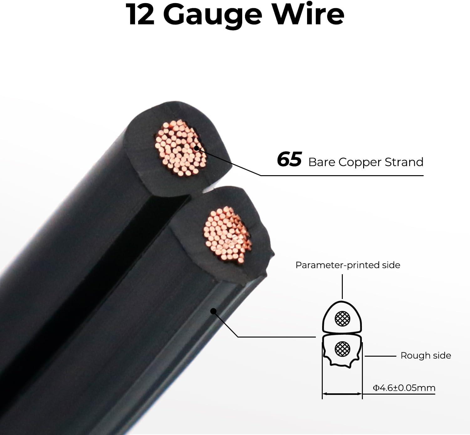 FIRMERST 16/2 Low Voltage Landscape Lighting Copper Wire 100 Feet UL Listed