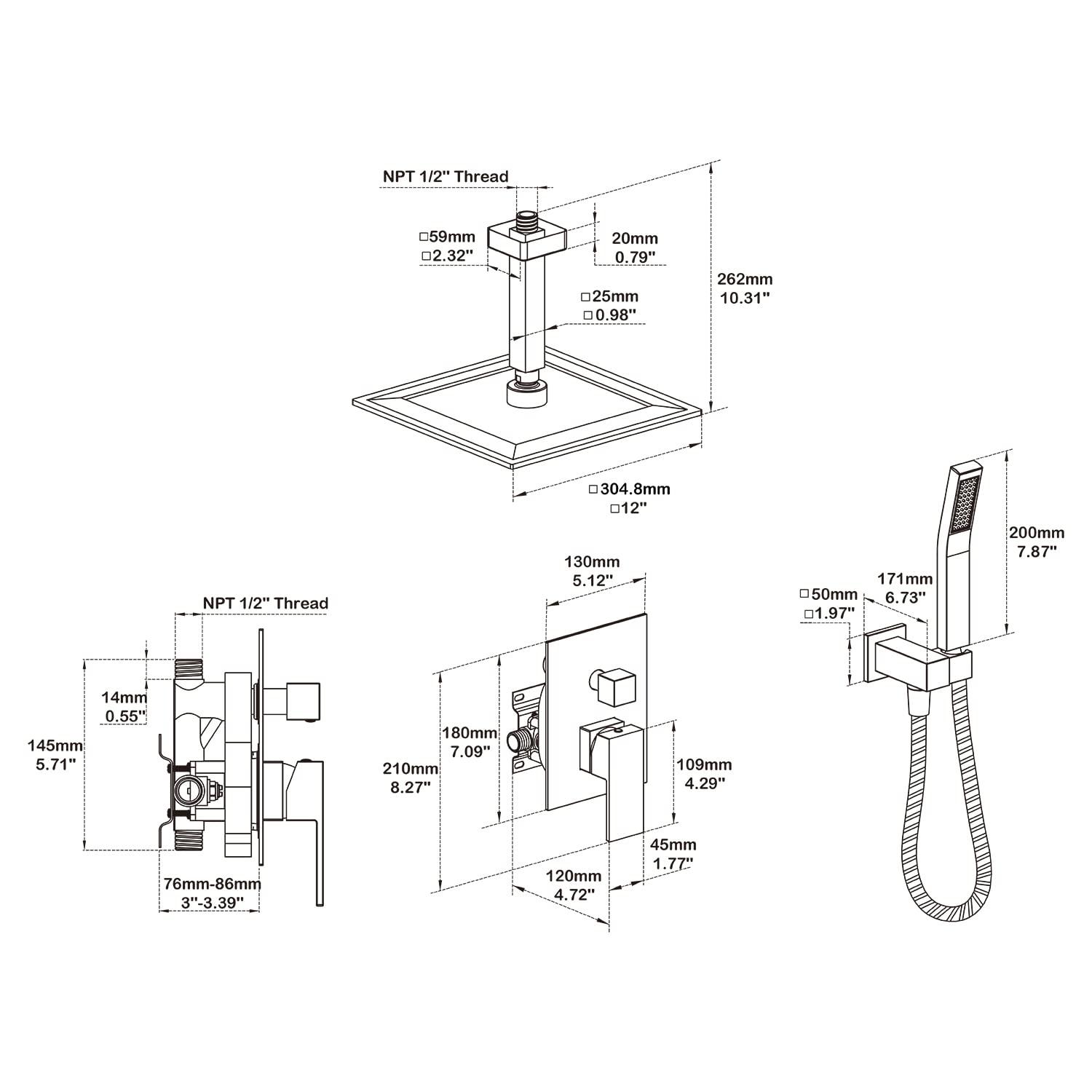 All-In-One Kit with Rough in-Valve