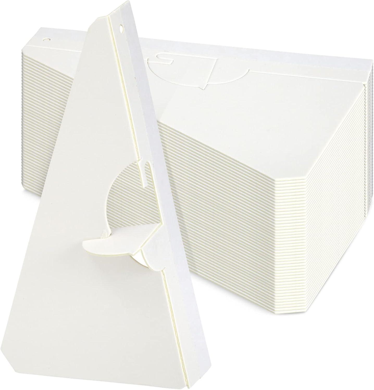 Bright Creations 50-Pack Self-Stick Cardboard Easel Backs, Picture Frame and Art Easel Stand Bulk Pack (White, 7 in)