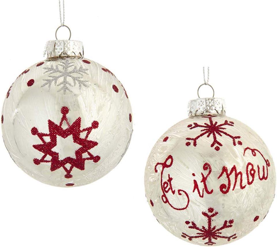 Kurt Adler Glass Christmas Ball Ornament (Set of 6)