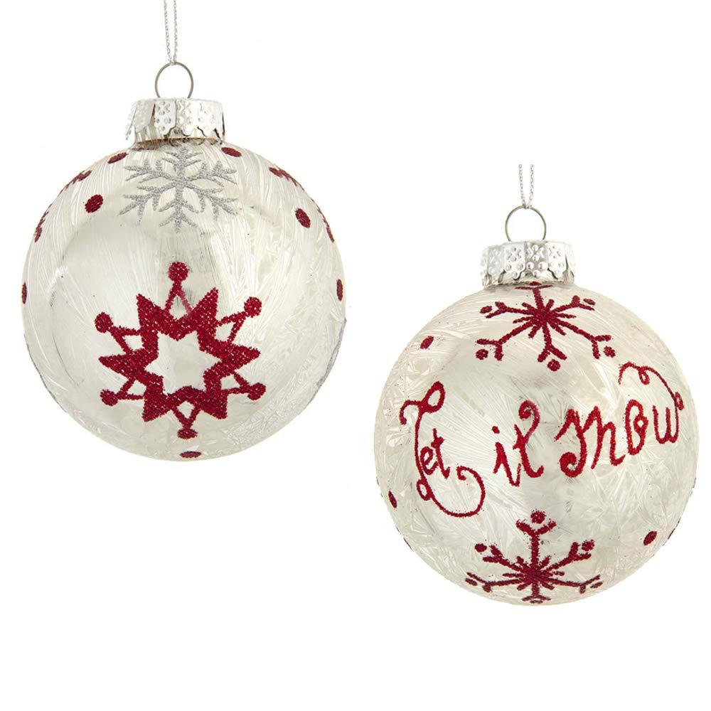Kurt Adler Glass Christmas Ball Ornament (Set of 6)
