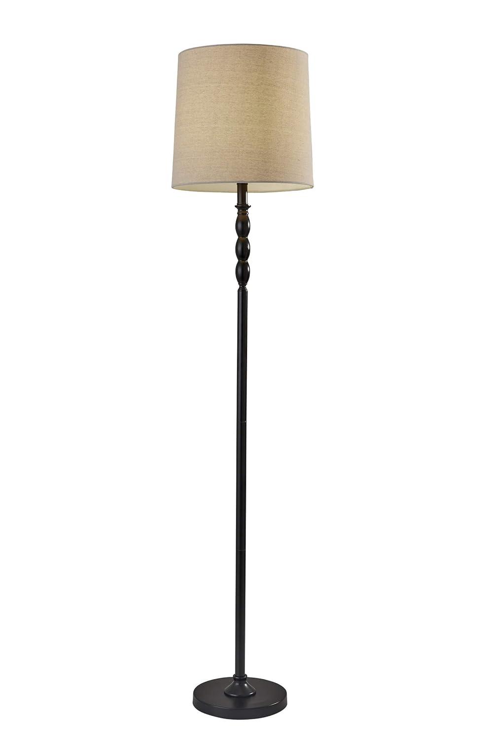 Simplee Adesso William Floor Lamp, Black