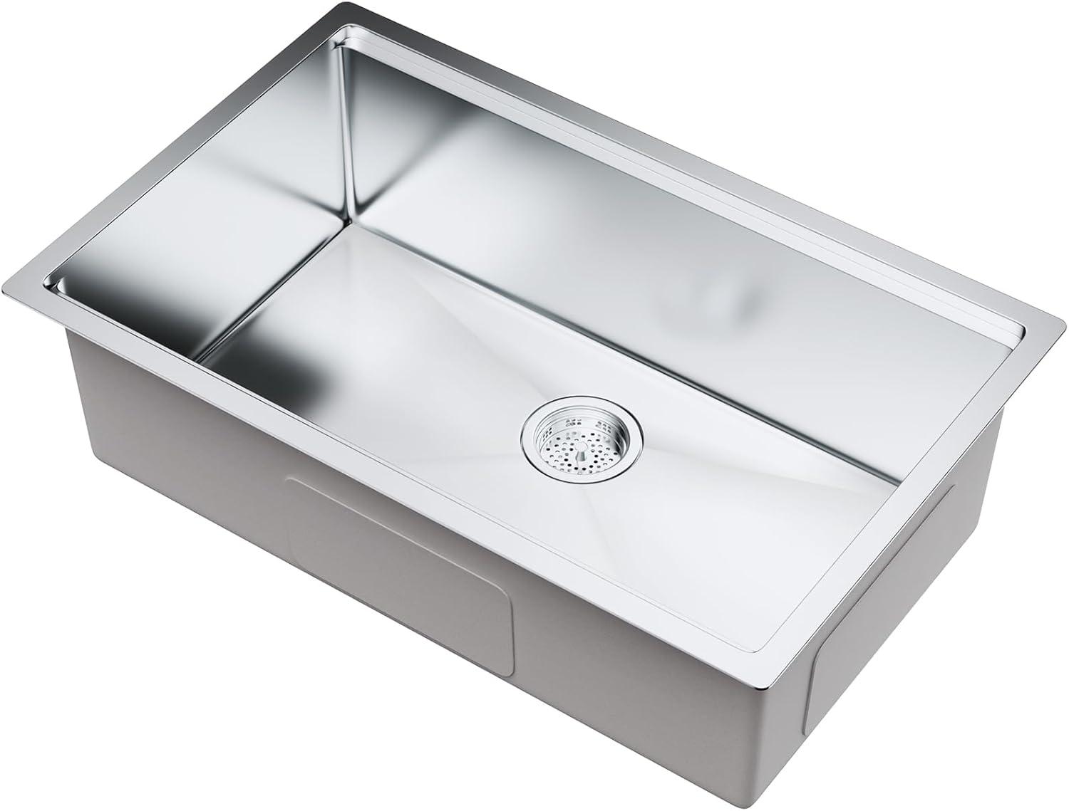 30'' L Undermount Single Bowl Stainless Steel Kitchen Sink