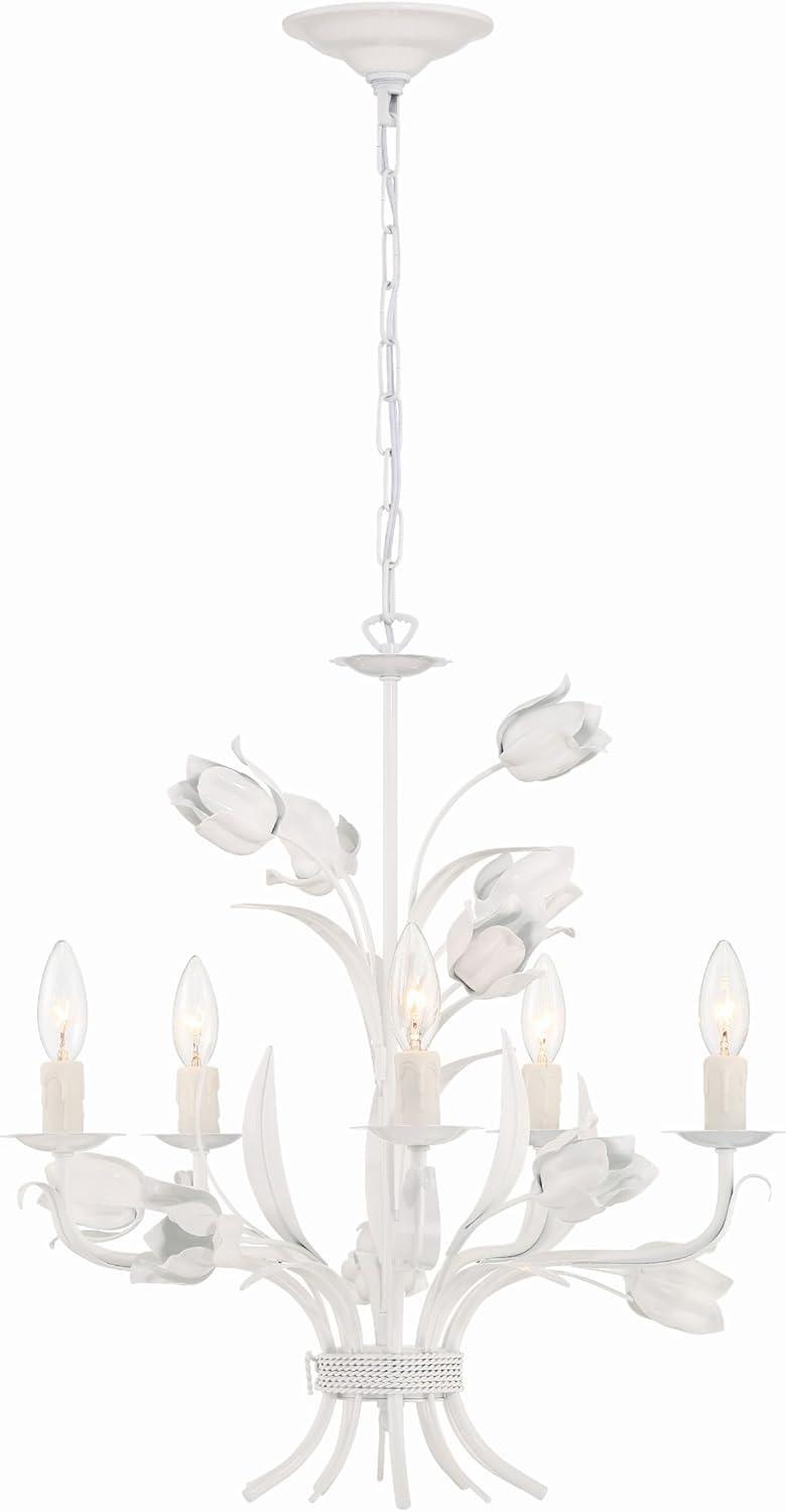 Crystorama Lighting Southport 5 - Light Chandelier in Wet White