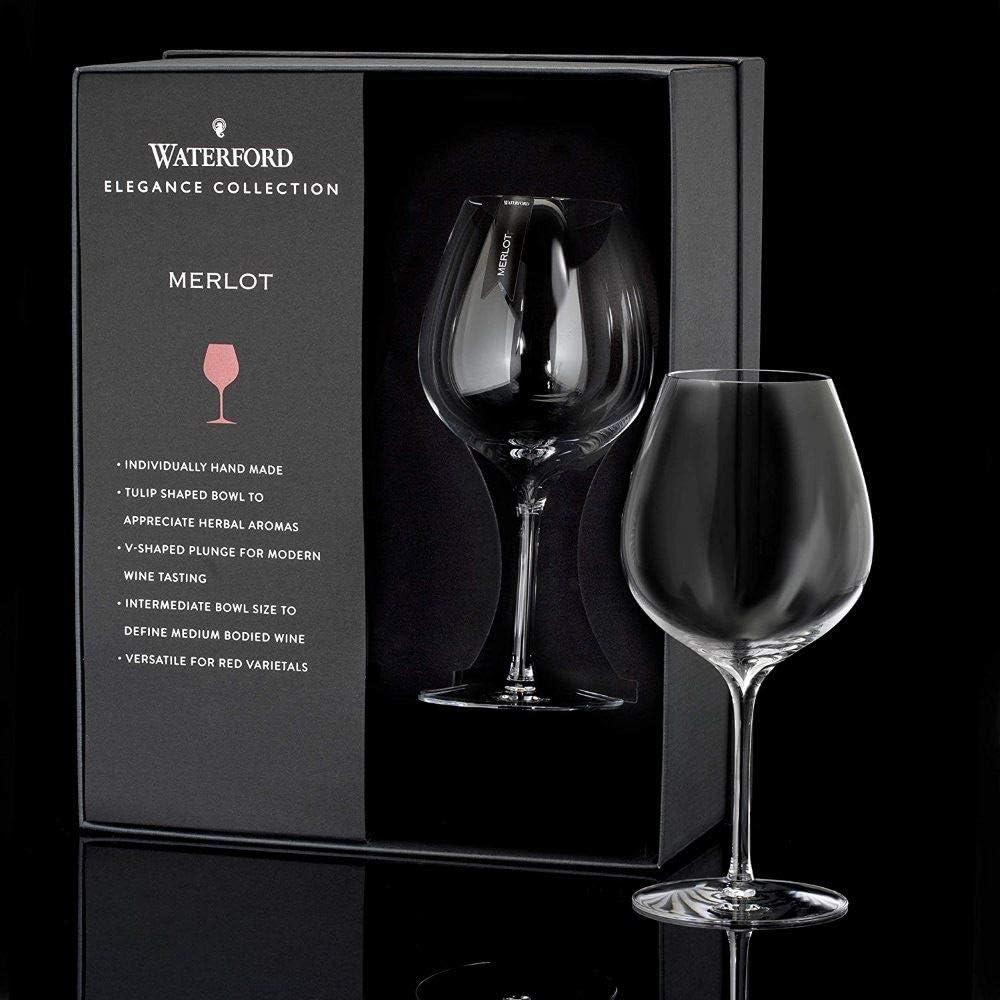 Elegance Clear Crystal Merlot Wine Glass Set