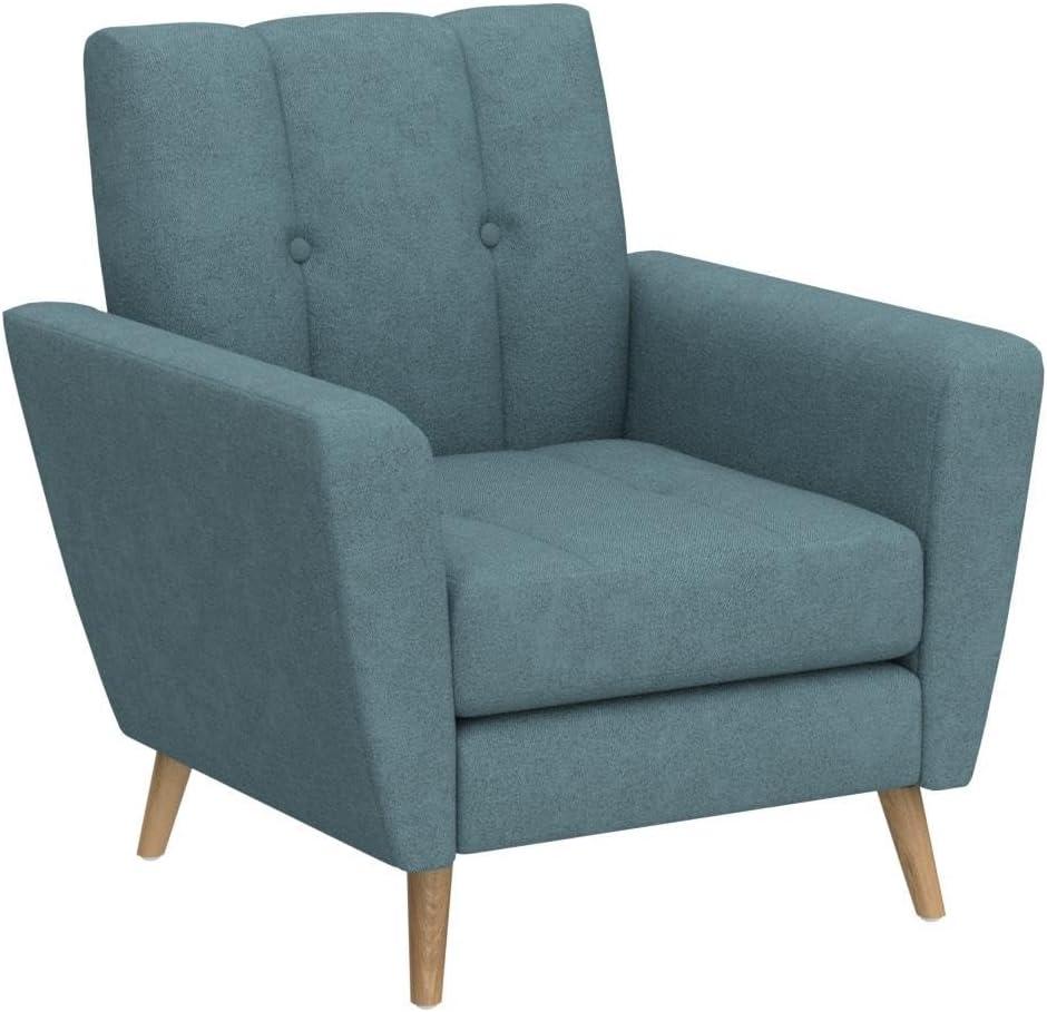 Christopher Knight Home Treston Mid Century Club Chair Blue: Upholstered Armchair, Reading Seat