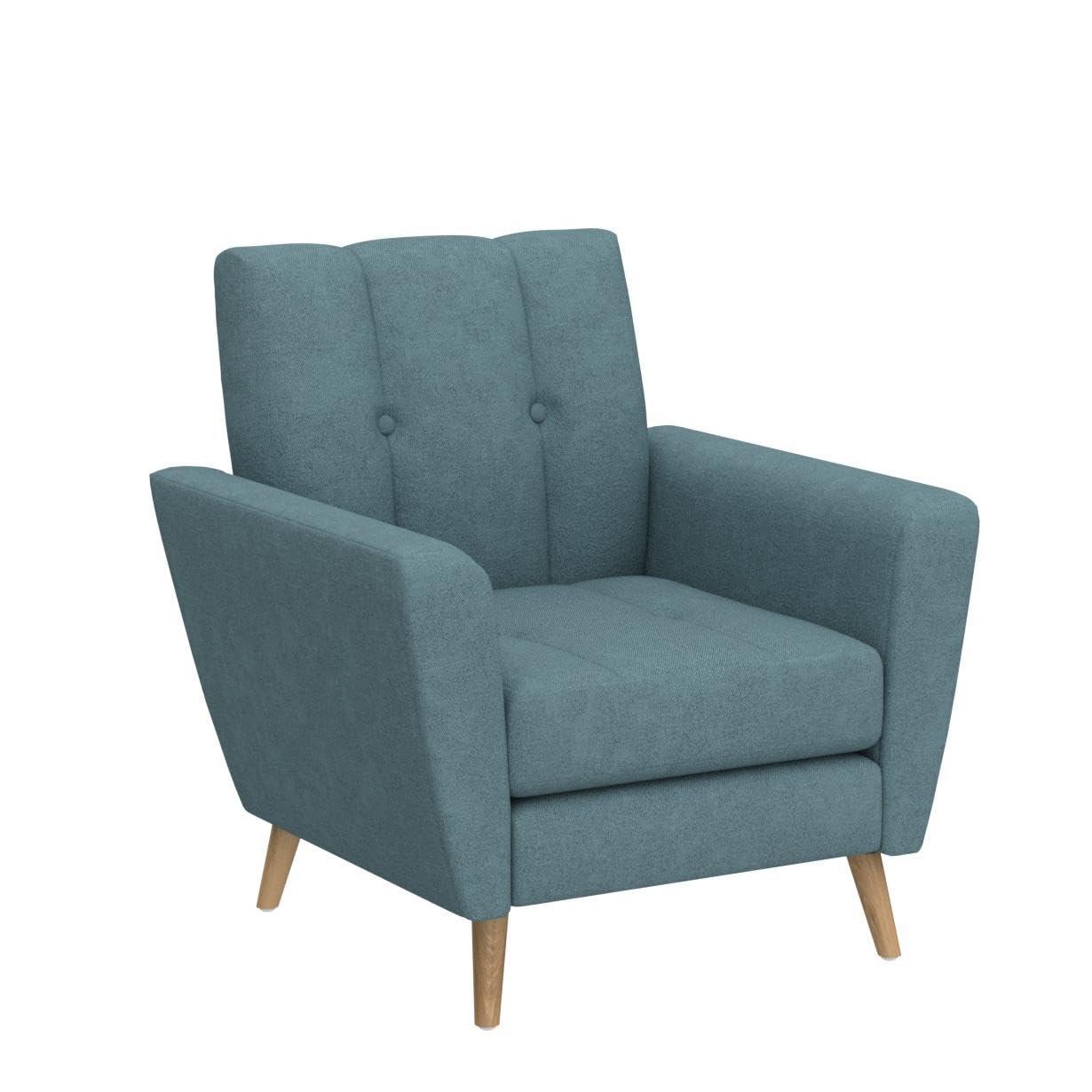 Christopher Knight Home Treston Mid Century Club Chair Blue: Upholstered Armchair, Reading Seat