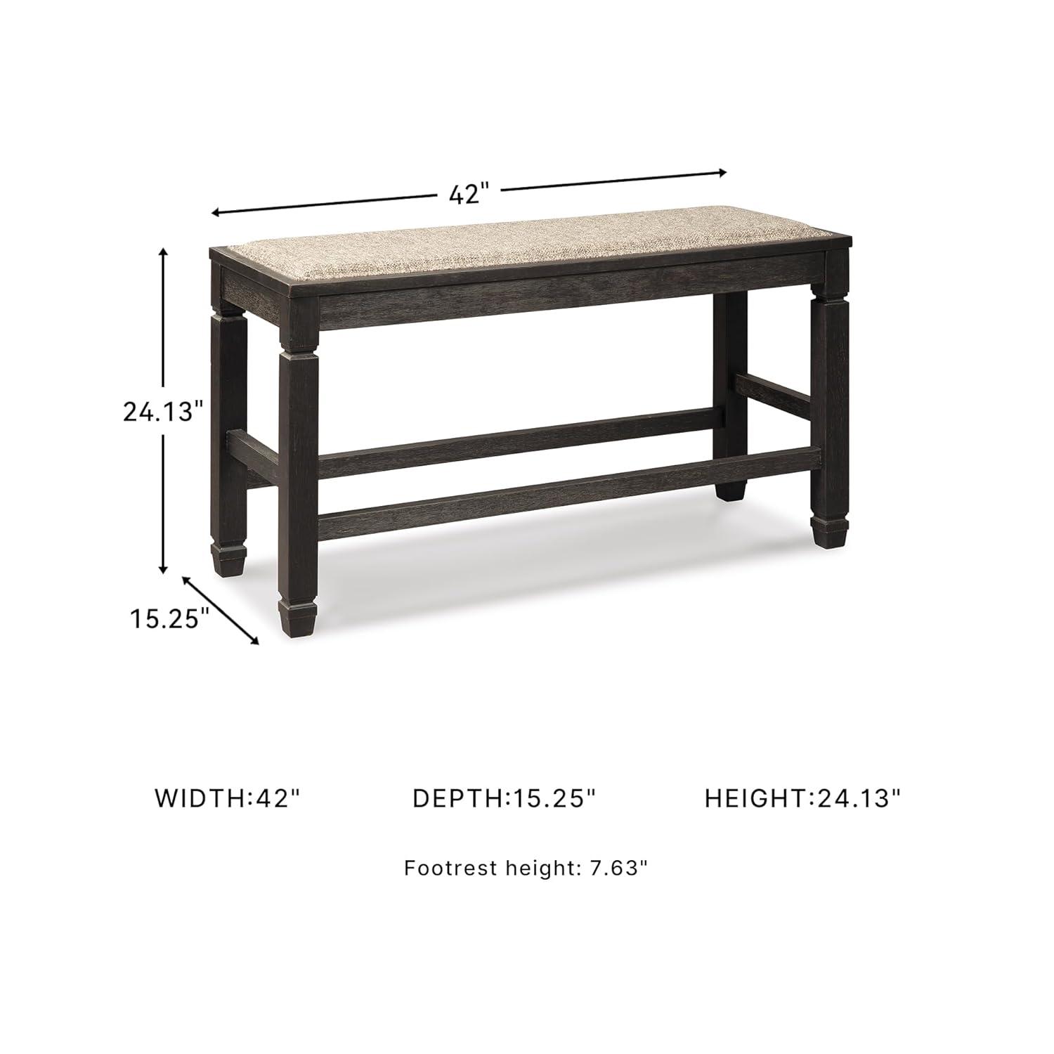 Signature Design by Ashley Casual Tyler Creek Counter Height Dining Bench  Antique Black