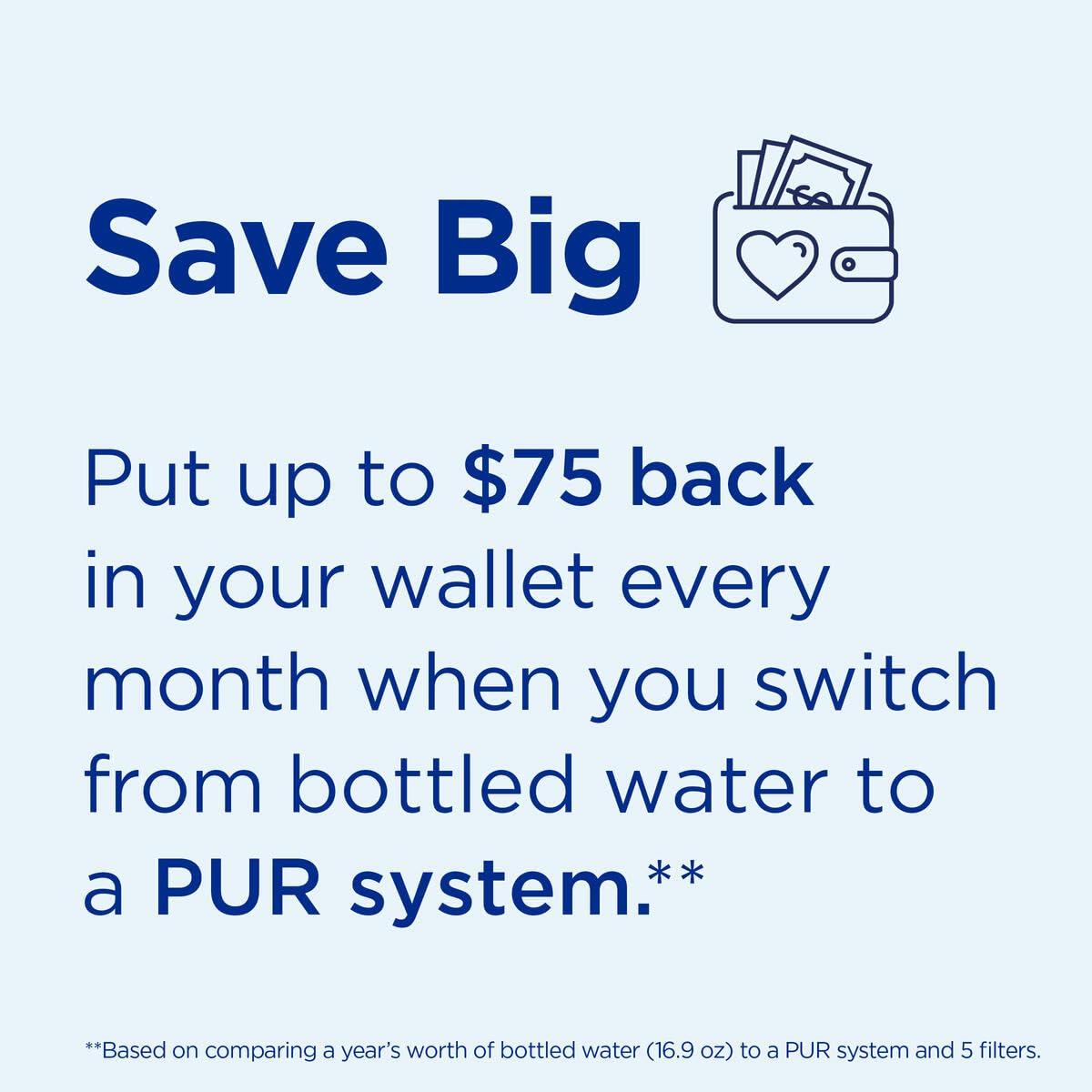PUR PLUS 7 Cup Water Pitcher with Lead Reducing Filter, White, W 9.6" x H 10.1" x L 4.5", PPT711W