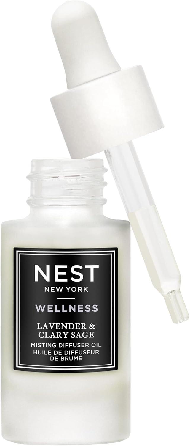 NEST Fragrances Wellness Lavender & Clary Sage Diffuser Oil Drops, 0.5 Fluid Ounces