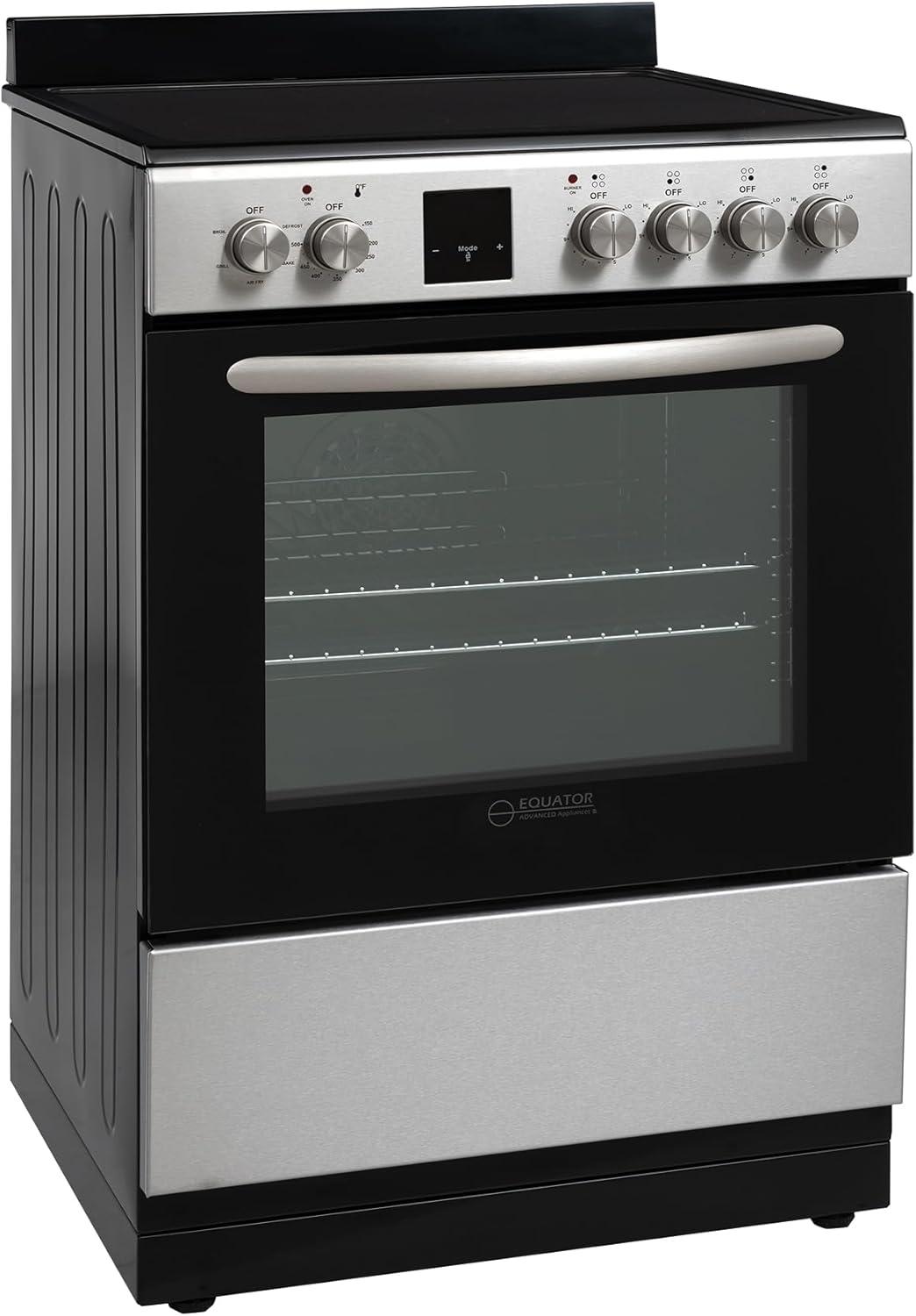 Equator Advanced Appliances Equator 24 Freestanding Electric Cooking Range in Stainless with Convection Oven