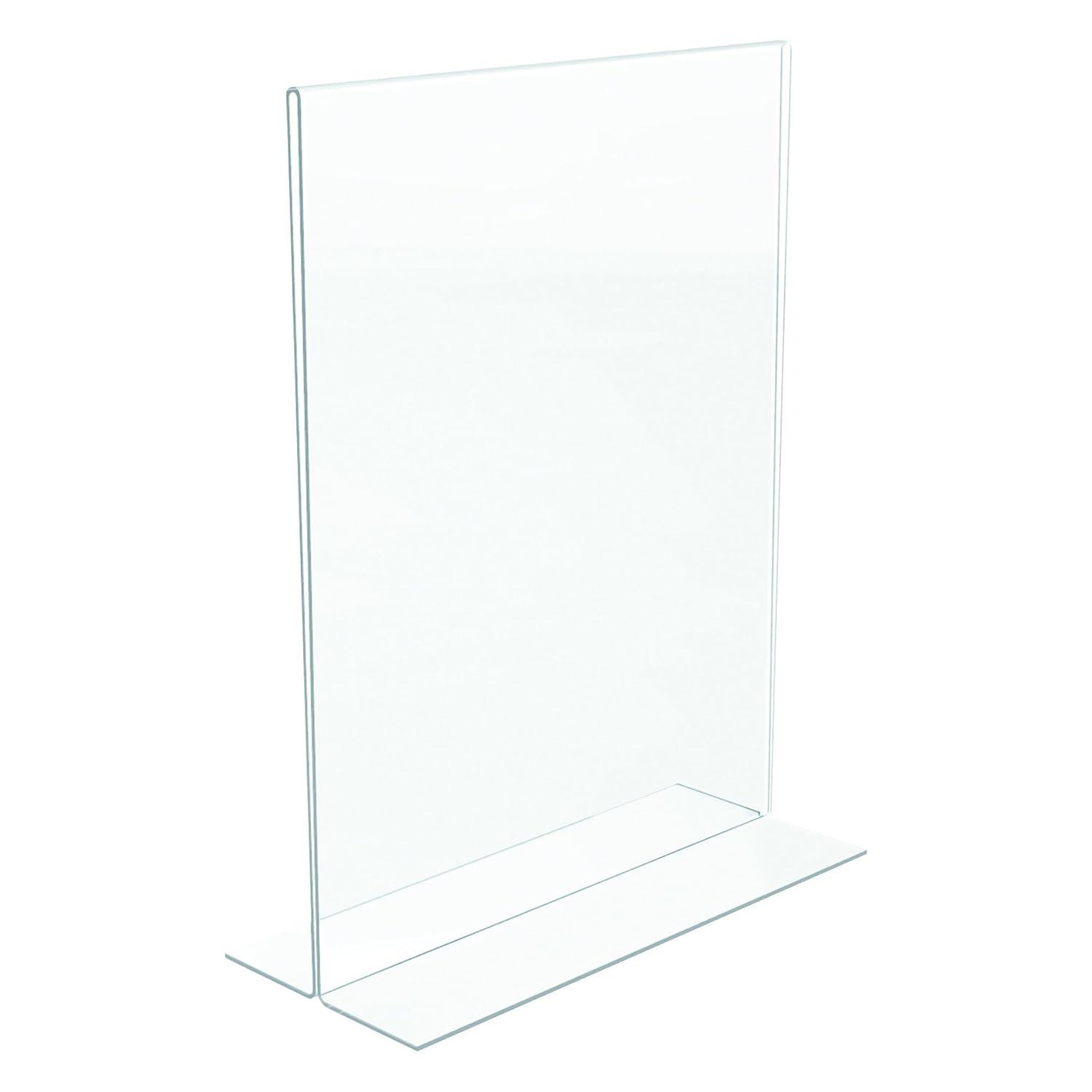 Deflect-O Corporation Classic Image Stand-Up Two-Sided Desktop Sign Holder, Plastic, 8-1/2 x 11