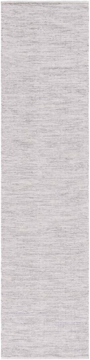 Ivory Abstract Handwoven Cotton 27'' Flatweave Rug