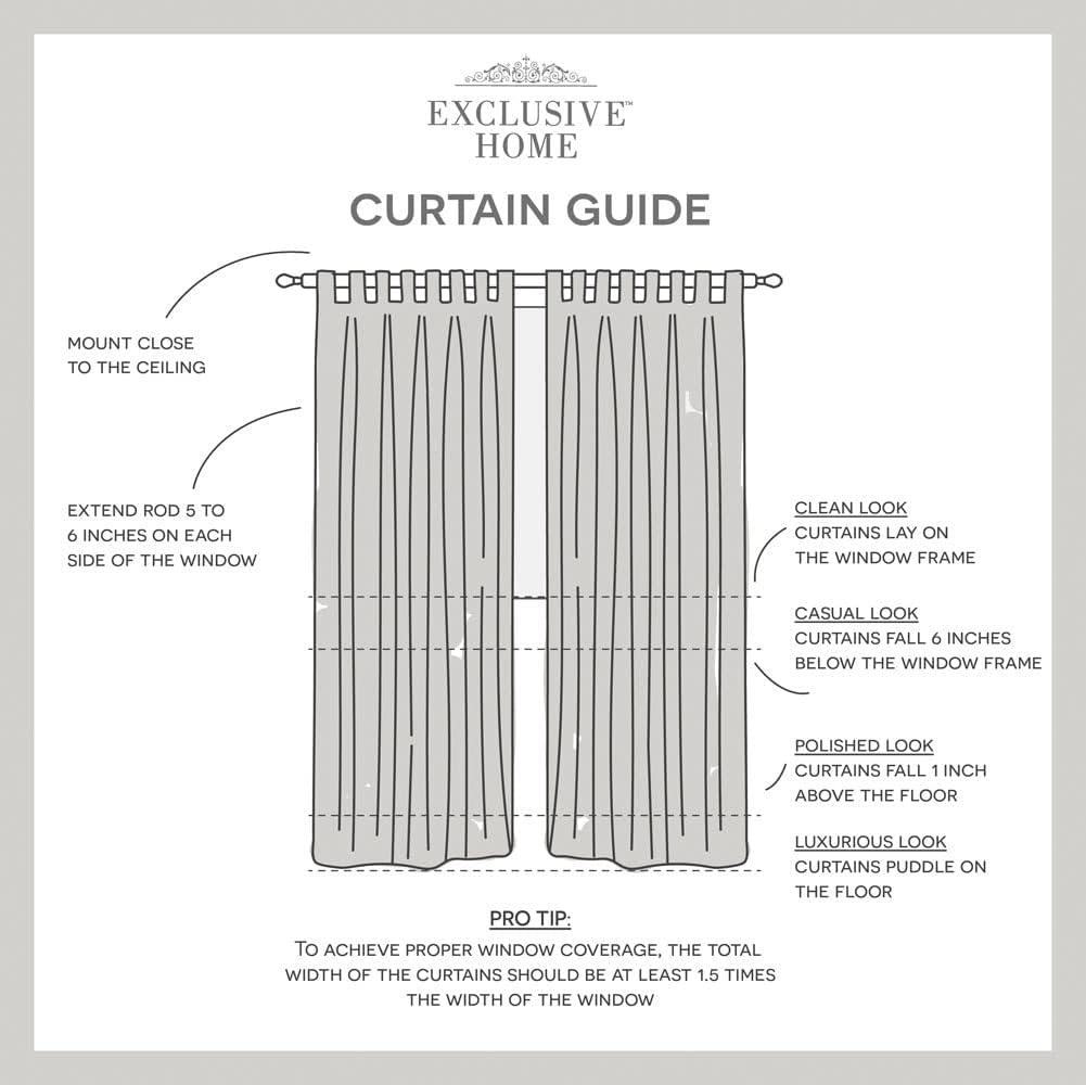 Exclusive Home Semi-Sheer Curtain Panel Pair (Set of 2)