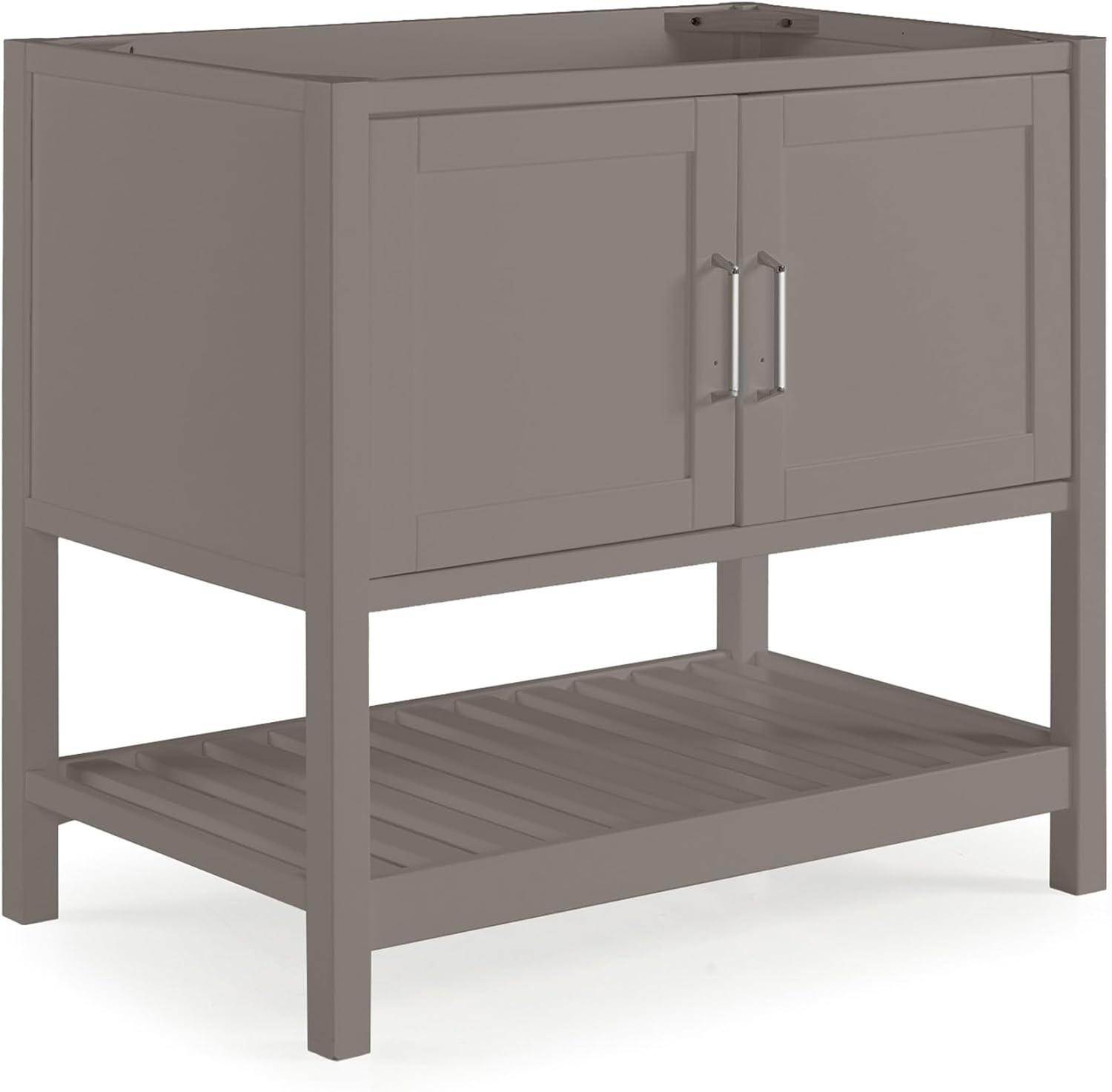 Bennet 36"W Modern Shaker Soft Close Doors Vanity Cabinet With Open Storage Shelf