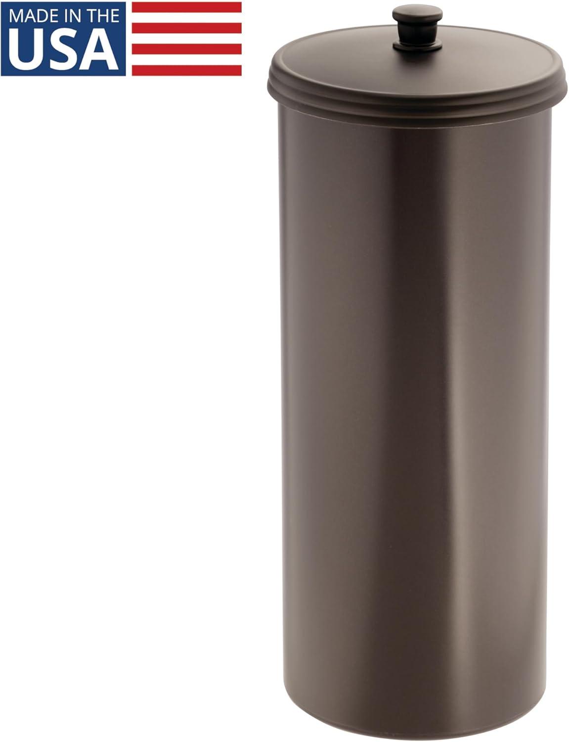 iDesign Plastic Toilet Tissue Holder Stand, The Kent Collection - Hold 3 Rolls of Toilet Paper, 6.5" x 15.5"