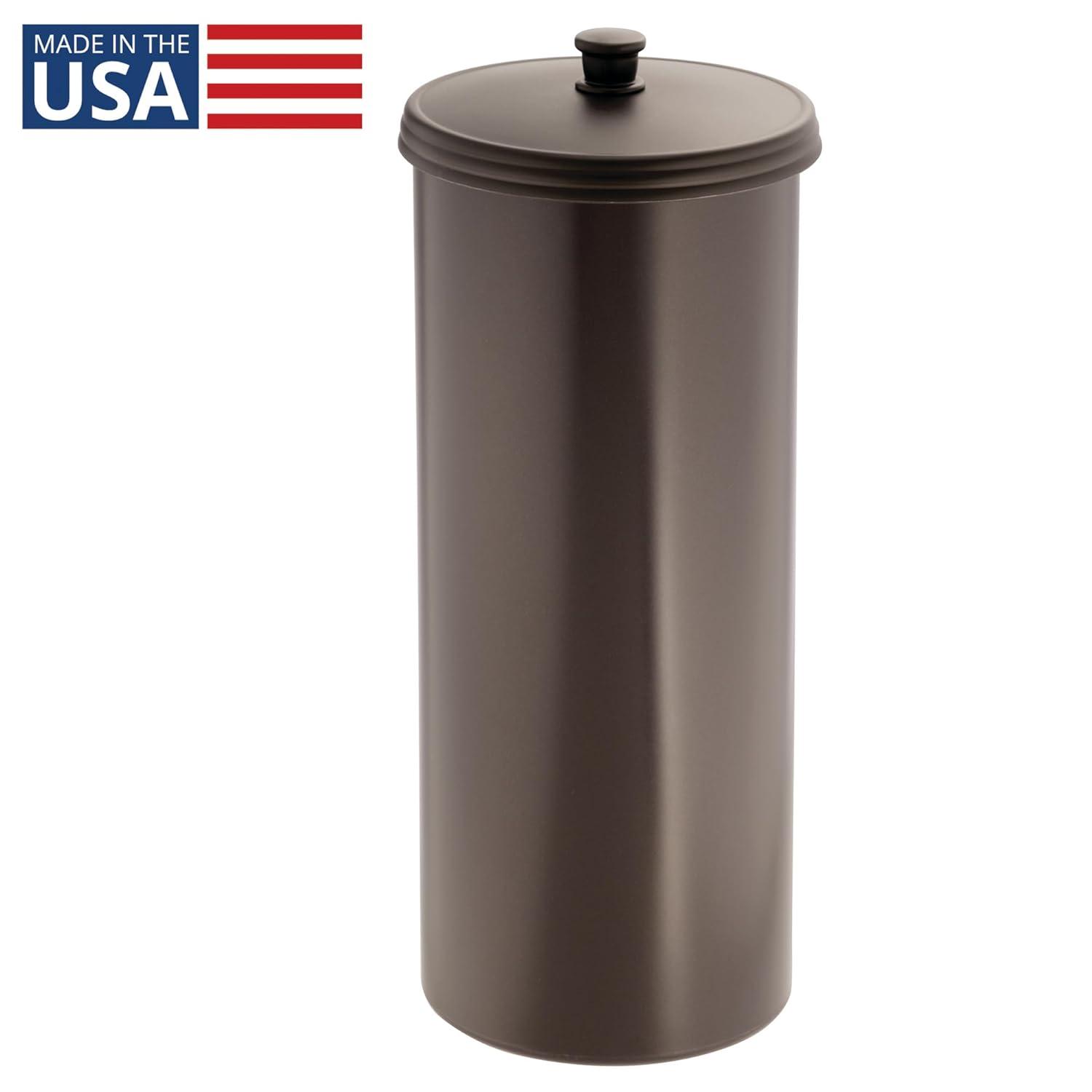 iDesign Plastic Toilet Tissue Holder Stand, The Kent Collection - Hold 3 Rolls of Toilet Paper, 6.5" x 15.5"