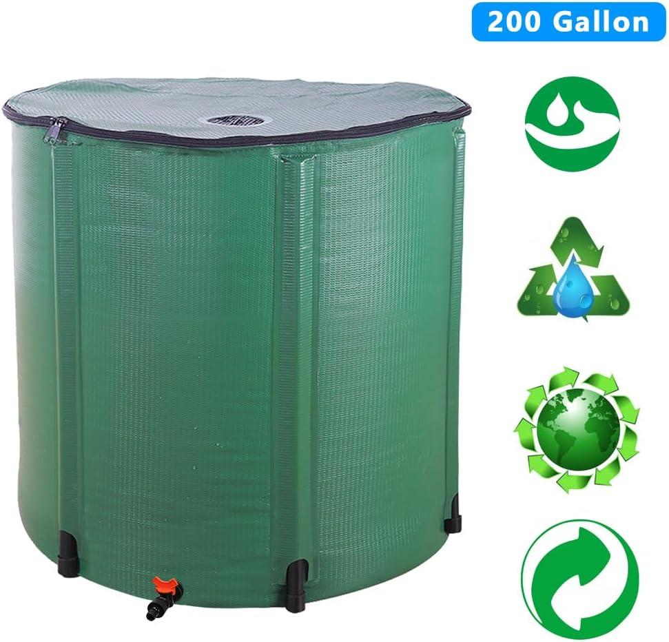 Winado Rain Barrel Patio Water Storage Barrel 200 Gallon Green