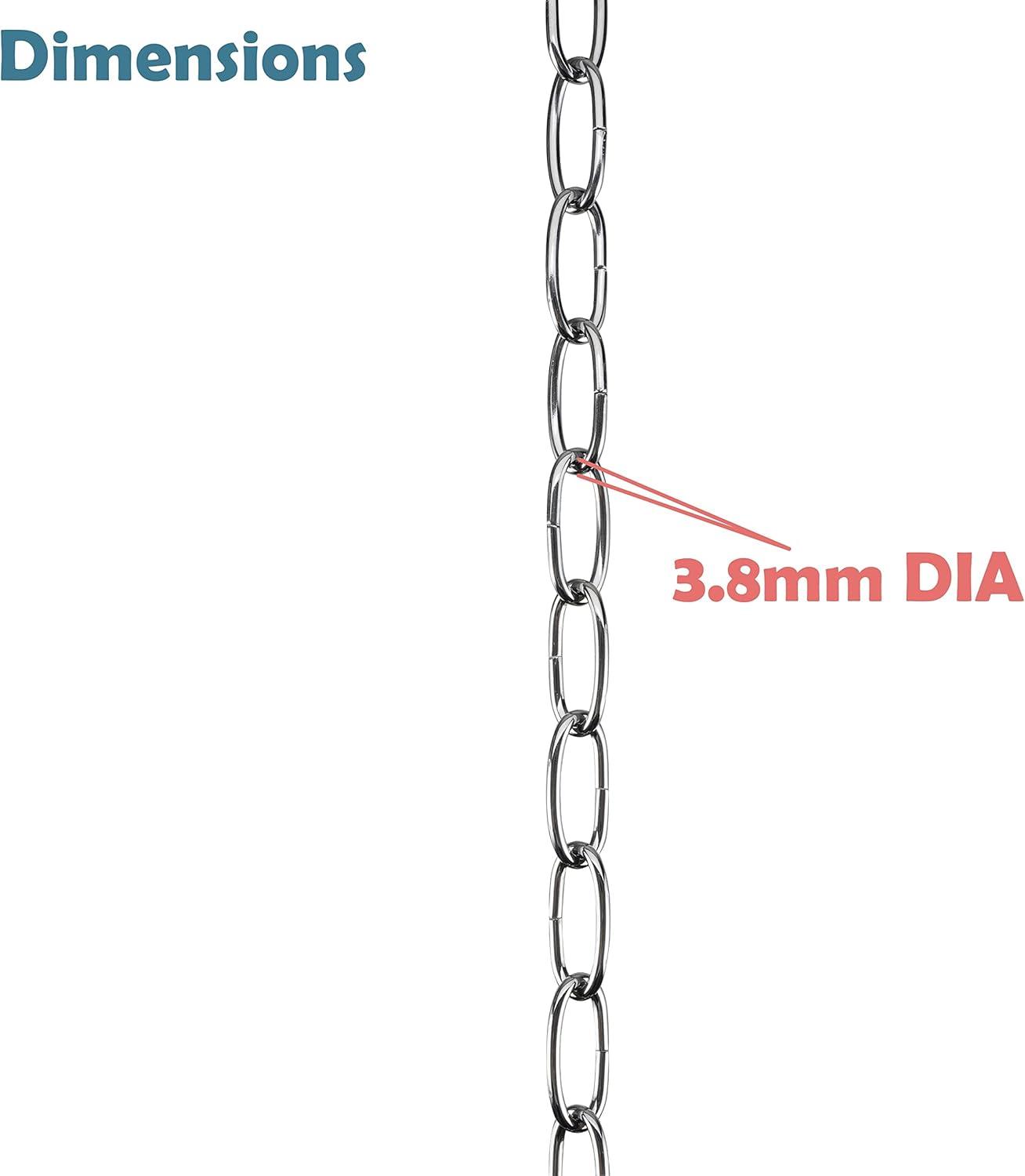 Heavy Duty Chain for Hanging Up Maximum Weight 50 Pounds-Lighting Fixture/Swag Light/Plant