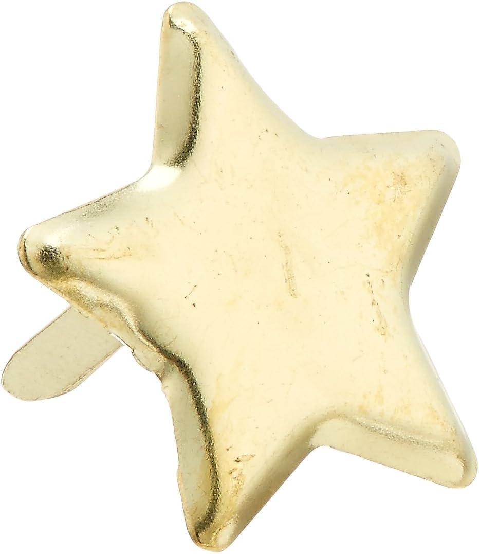 Gold Star Metal Paper Fasteners, 50-Pack