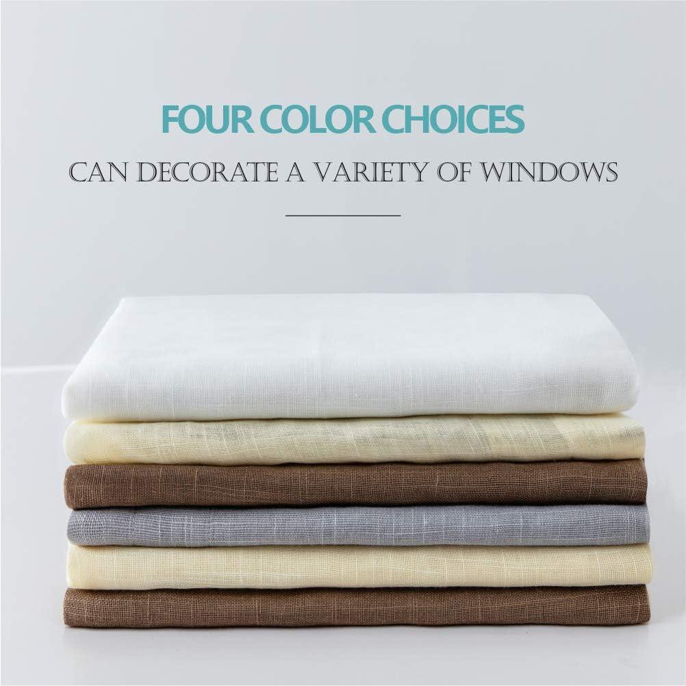 Cozynight White Sheer Tier Curtains 24 inch Length Linen Curtain Sheer Curtain Transparent Half Window Curtains Kitchen Tiers Bathroom Small Curtains Cafe Curtains Light Filtering Rod Pocket 2 Panels