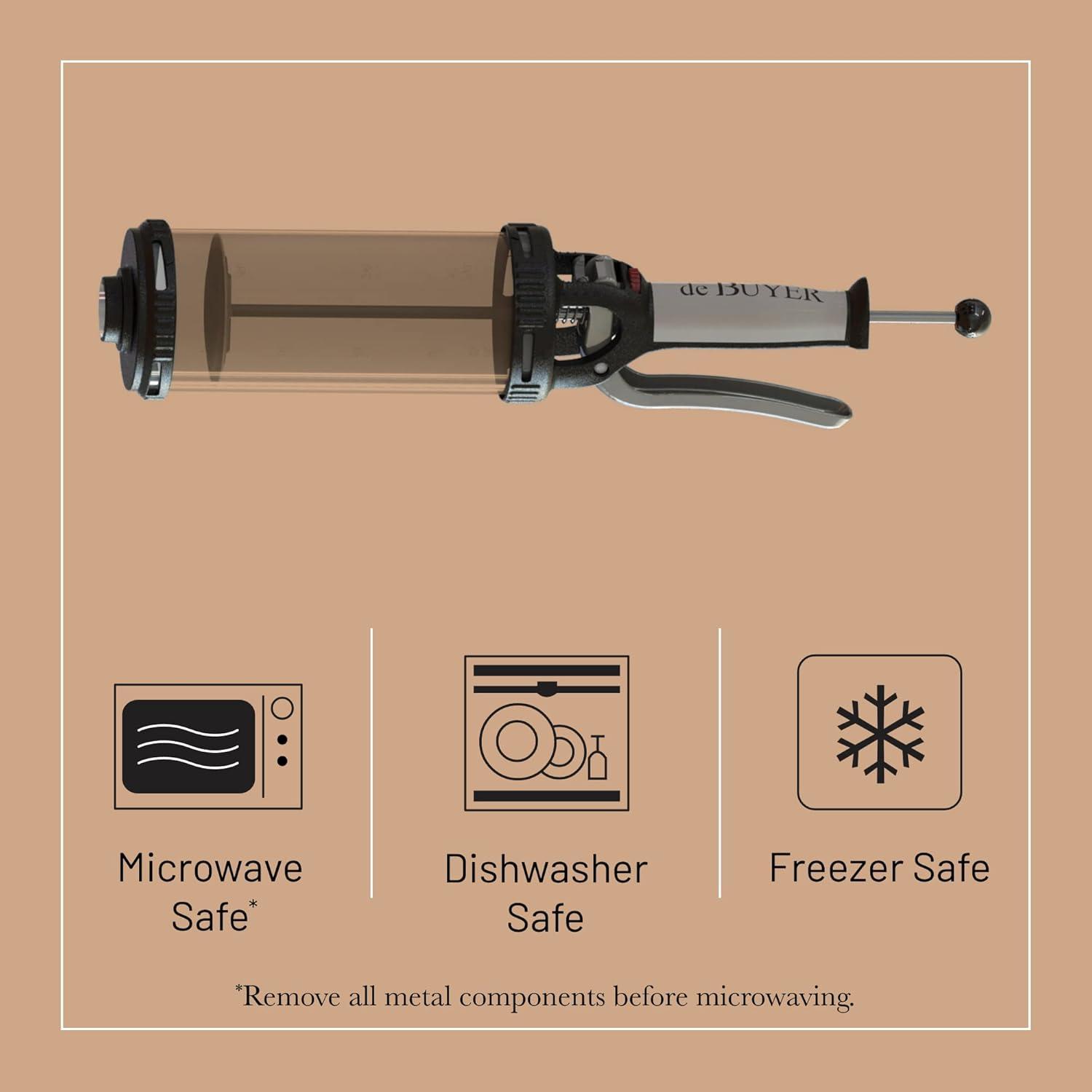 Ergonomic Stainless Steel Pastry Press with 13 Discs