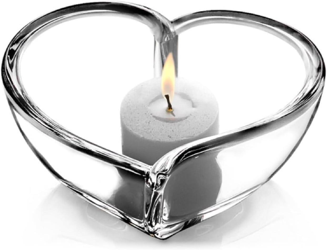 Heart 2.2'' H Crystal Tabletop Votive Holder with Candle Included