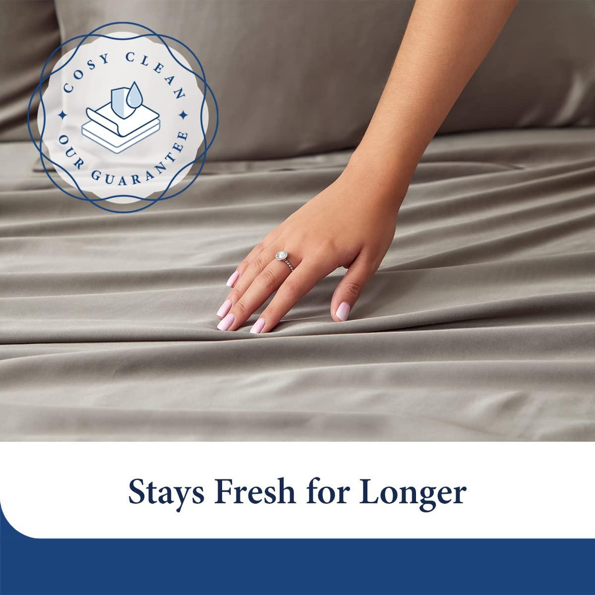 Cosy House Collection Cosy House Collection 100% Rayon Derived from Bamboo Bed Sheet Set - Cooling, Breathable, Silky Soft