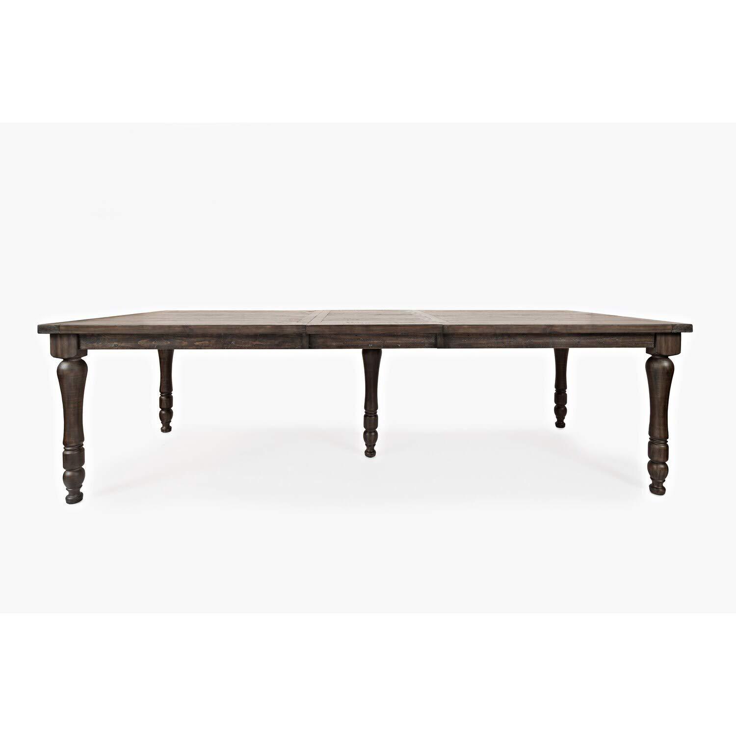 Jofran Madison County Rustic Reclaimed Pine Farmhouse Rectangle Extension Dining Table