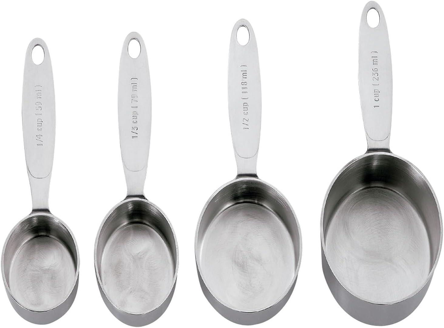 Cuisipro Stainless Steel Measuring Cup Set, 4 Piece