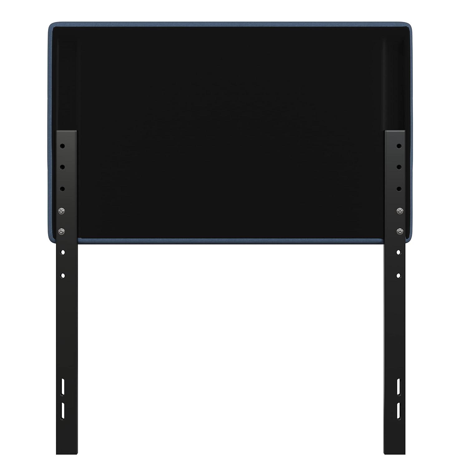 Flash Furniture Paxton Twin Channel Stitched Fabric Upholstered Headboard, Adjustable Height from  44.5" to 57.25" - Blue