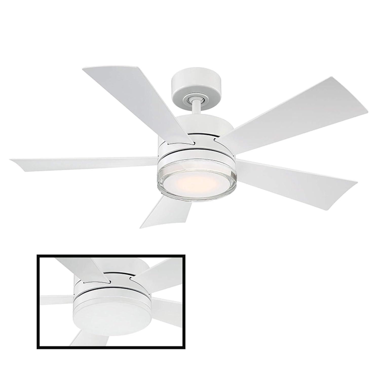 Wynd 42" Matte White Smart Ceiling Fan with LED Light