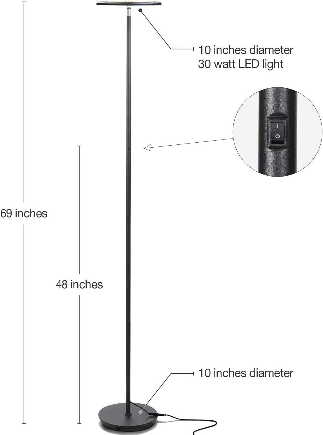 Brightech Sky Colors 69 in. RGB Modern LED Floor Lamp