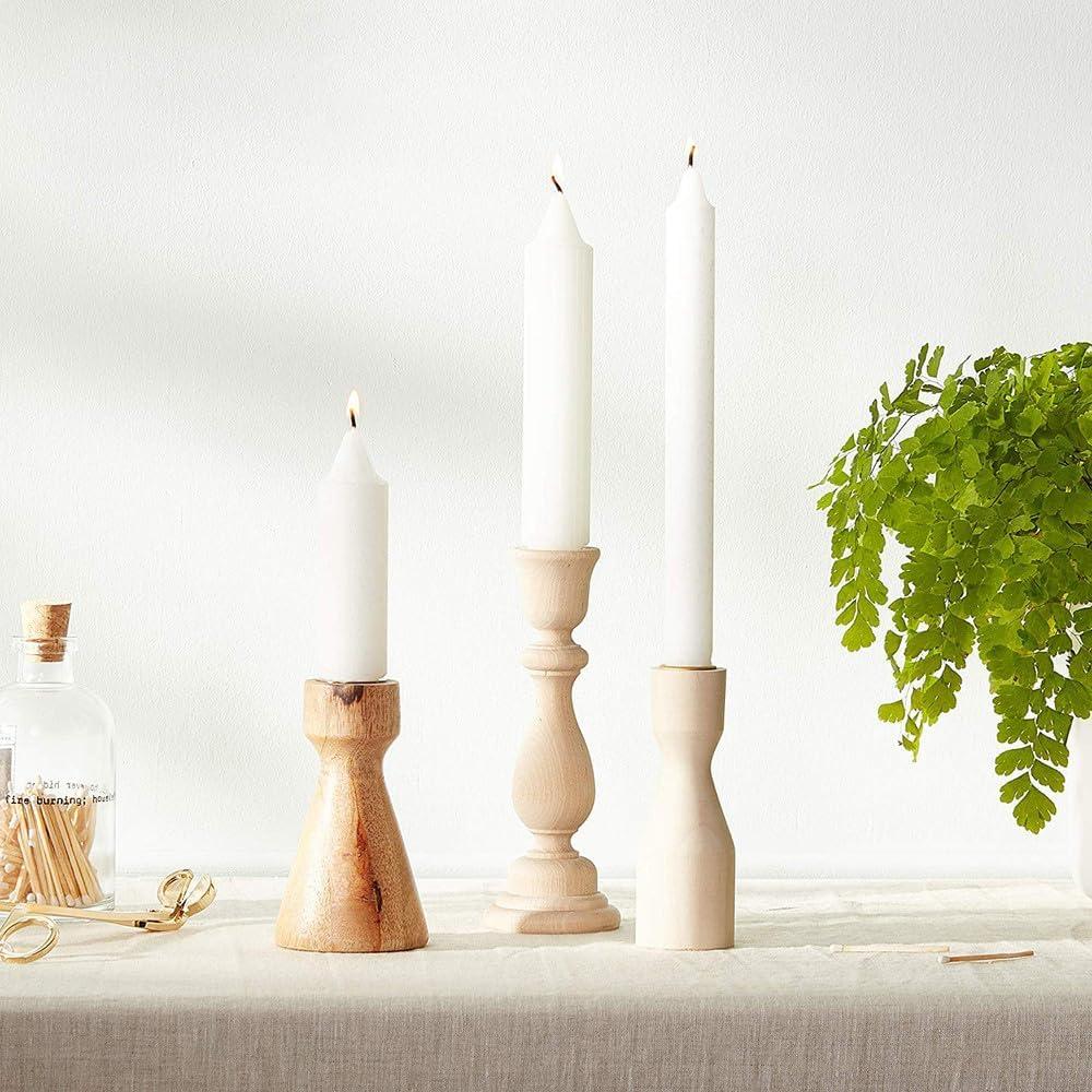 ROOT Unscented White Timberline™ Arista™ Taper Candles box of 2