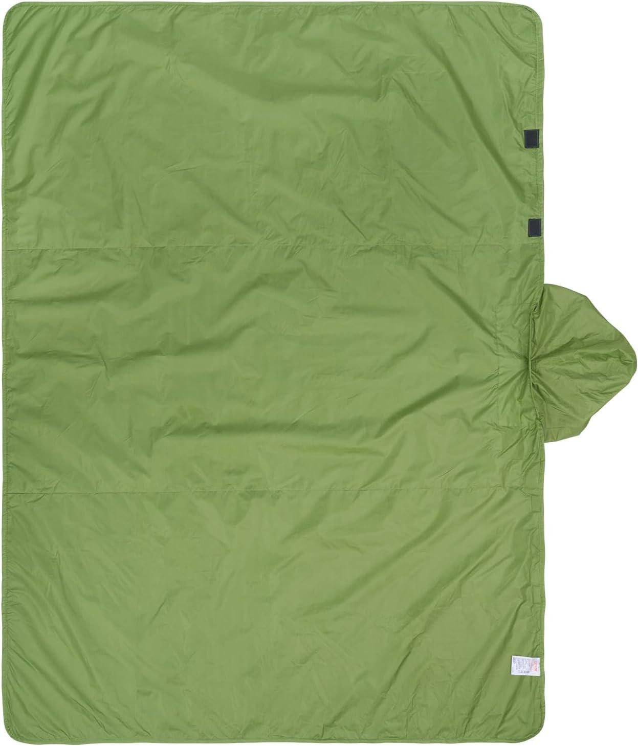 VEVOR Camping Blanket, Large Warm Wearable Stadium Blanket, Waterproof & Windproof, Polyester Fleece, Flame Retardant, 79" x 59", Army Green