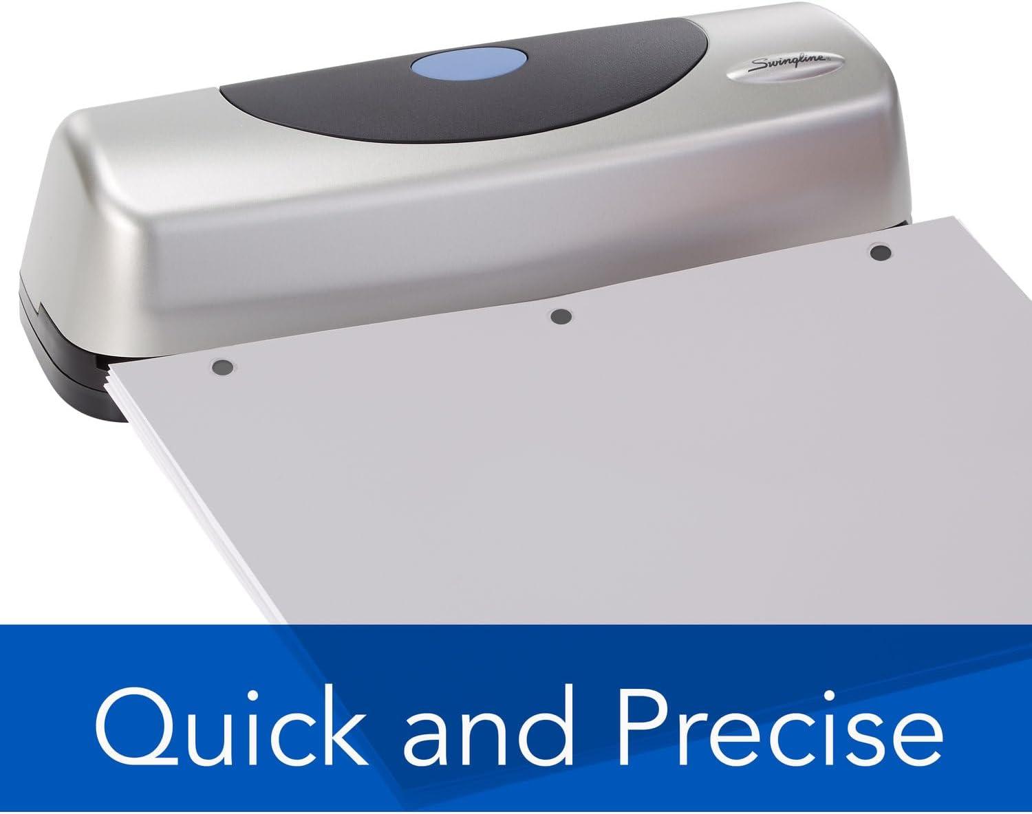 Swingline Electric Portable Desktop Punch 3 Holes 8 12 Centers 15 Sheets -