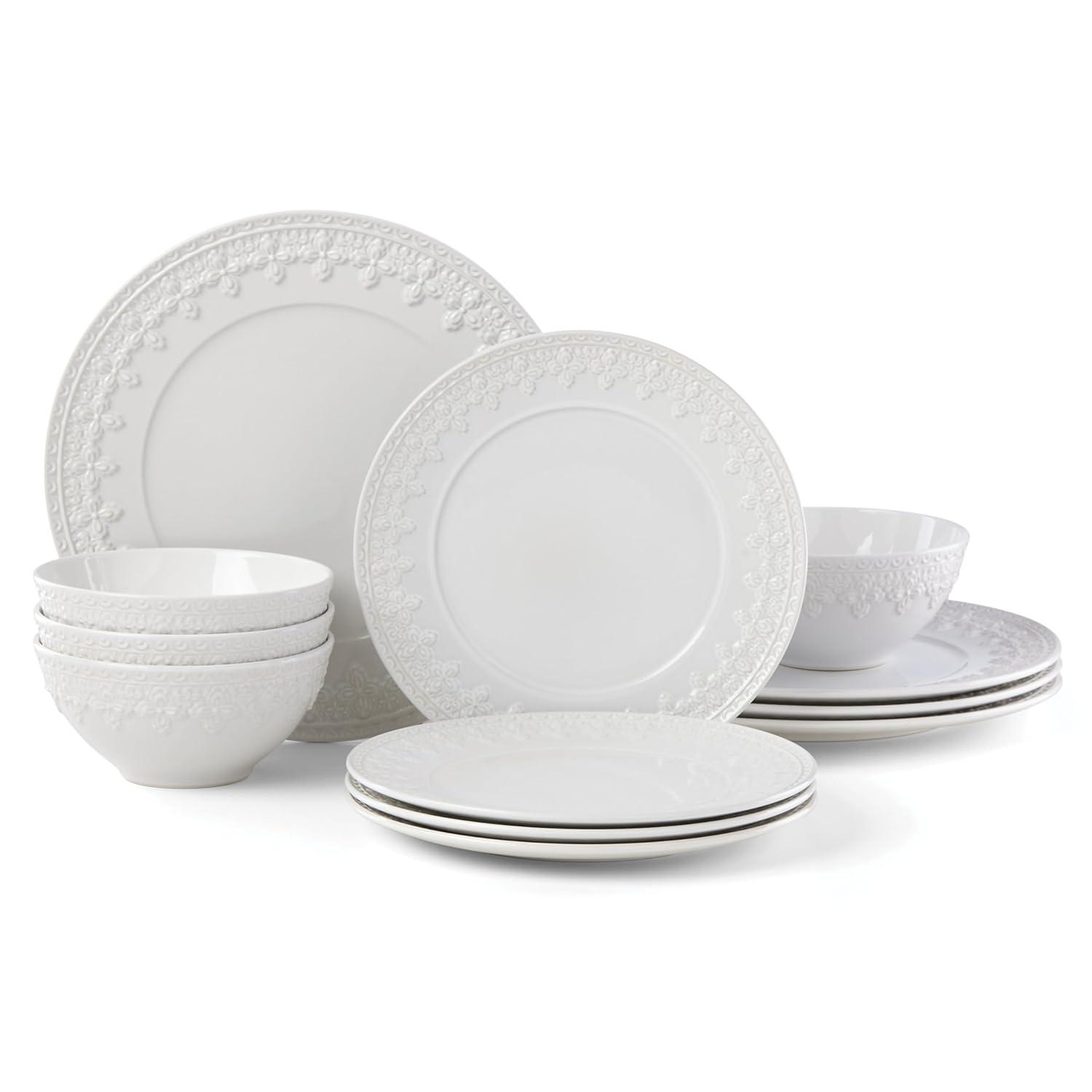 Lenox Chelse Muse Fleur 12 Piece Dinnerware Set, Service for 4
