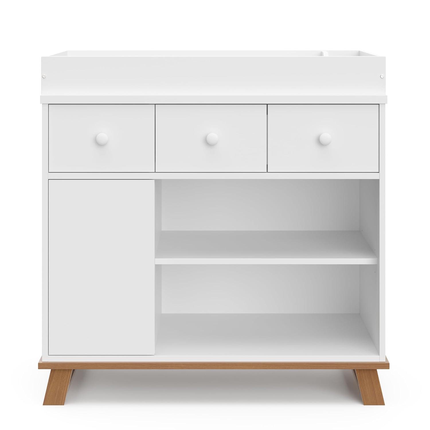 Storkcraft Modern 2-Drawer Dresser with Removable Changing Table Topper