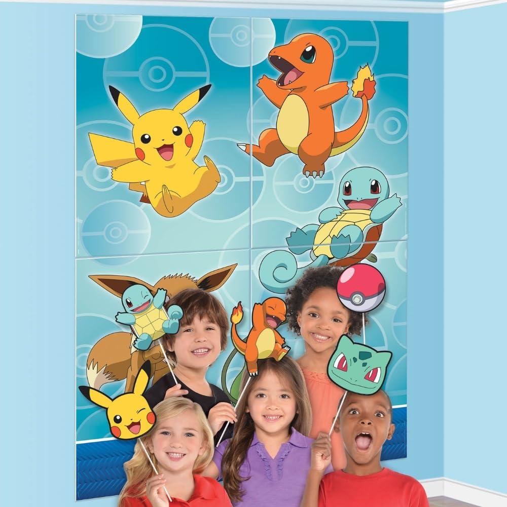 Pokemon Party Scene Setters Wall Decorating Kit with Props