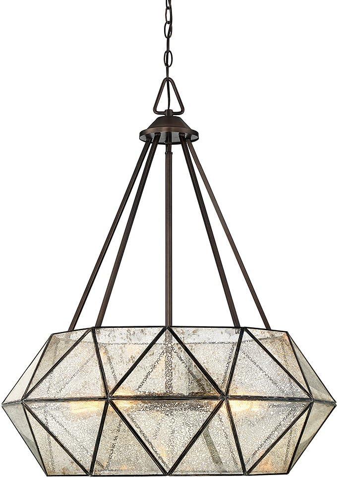 Savoy House Tartan 5 - Light Pendant in  Oiled Burnished Bronze