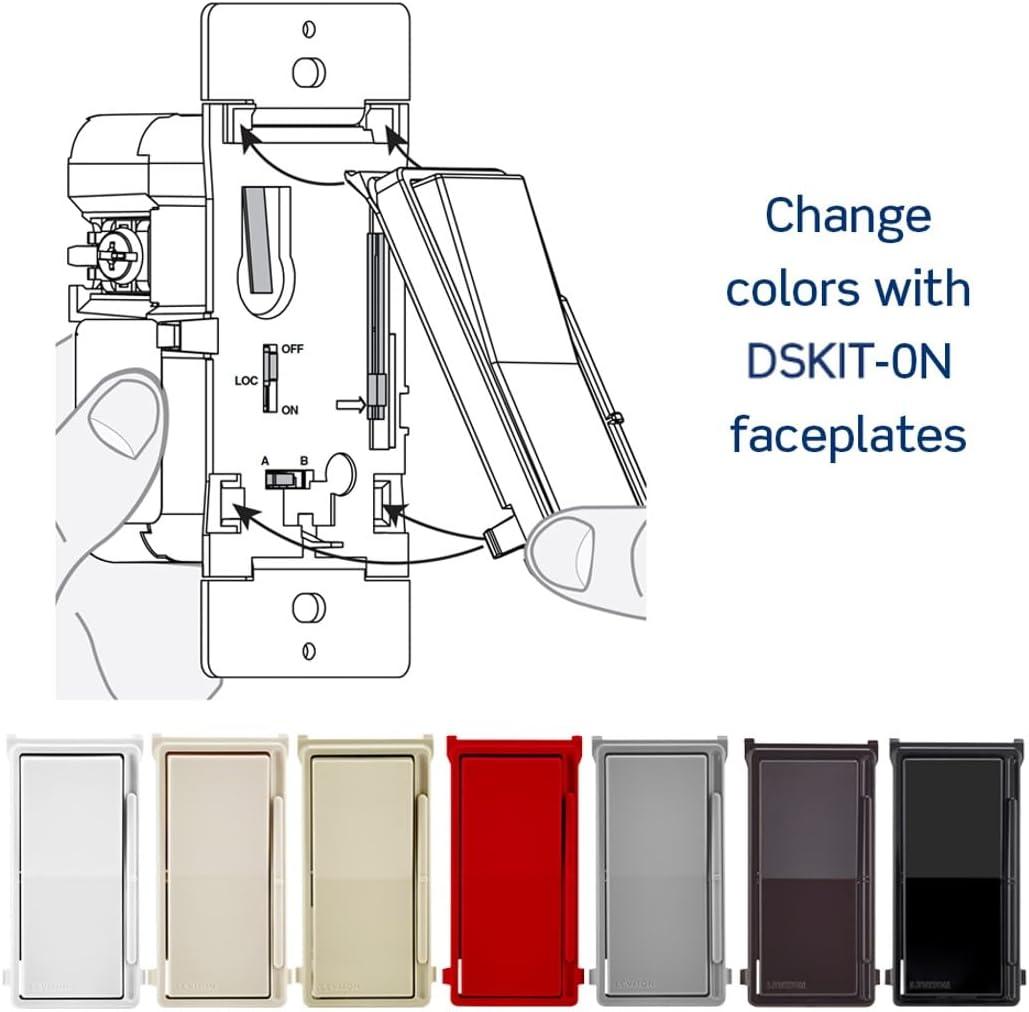 White Dual Rocker Slide Fan Speed Control Switch