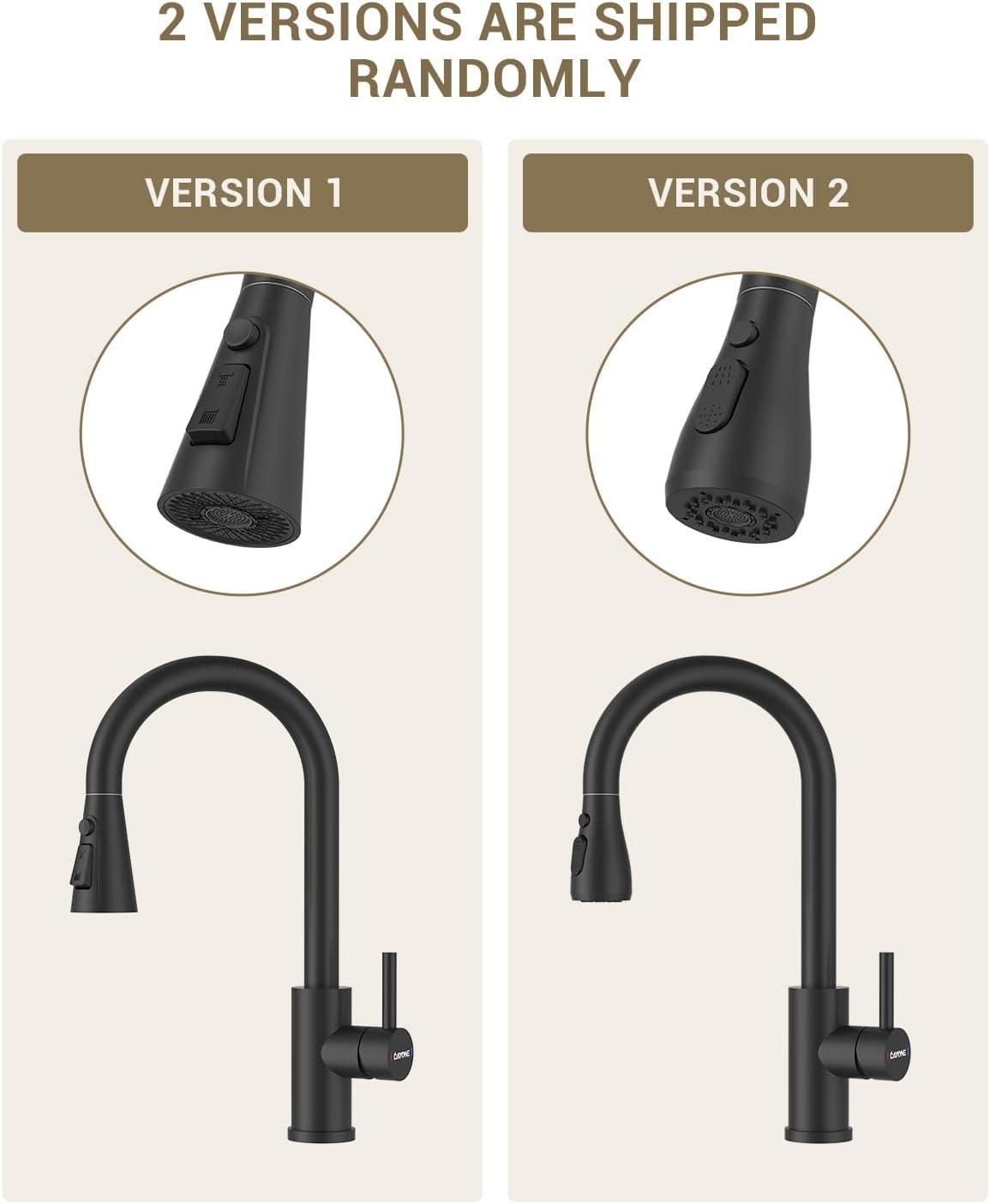 Black Kitchen Faucets With Soap Dispenser, Kitchen Faucet With Pull Down Sprayer