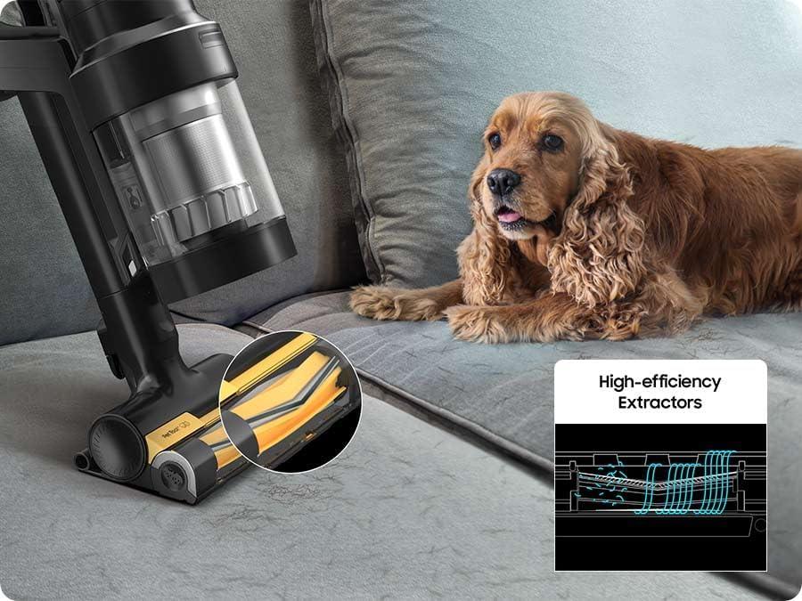 Jet Stick Vacuum Pet Tool with Anti-Tangle Brush